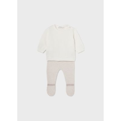 Mayoral 1535 Baby Boy's LS Knit Sweater & Footed Pant Set 2PC/ CRUDO 