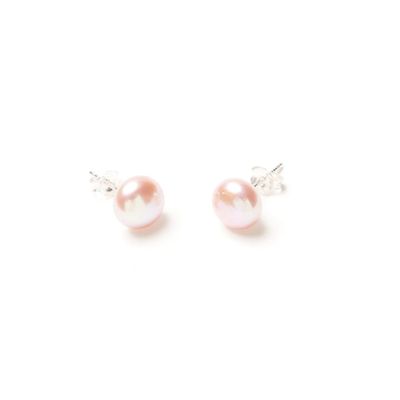 Beblue STUDFW9-P Pink Freshwater Pearl Stud Earrings 9mm - Essentials