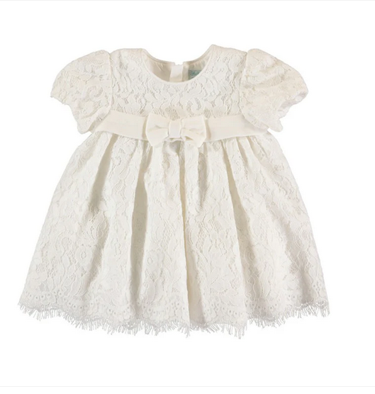 Abel & Lula 5504 Lace Dress with bow ivory