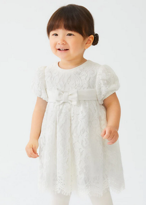 Abel & Lula 5504 Lace Dress with bow ivory
