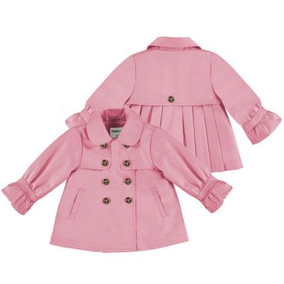 Mayoral 1497  Baby Girl Bubblegum Pink Trench Coat 