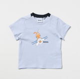 Hugo Boss J95330\771 Light Blue T-Shirt with bunny on plane