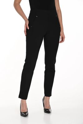 Frank Lyman 243441U Women's Straight Knit Pull-On Pant – Black