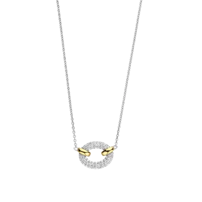 Ti sento 34026ZY/42 Milano silver necklace with bedazzeled pendant