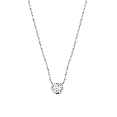 Ti Sento 3845ZI/42 Necklace Silver Zirconia Small Pendant