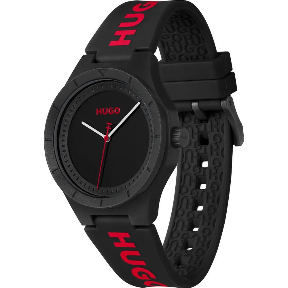 HUGO 1530343 Men's #Lit For Him Quartz Silicone Band Watch