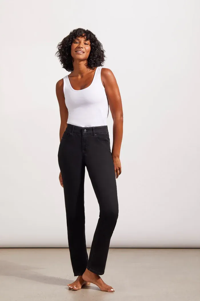 Tribal 7572O-5050-0002 Women's Sophia Curvy Straight 5PKT Jeans – Black
