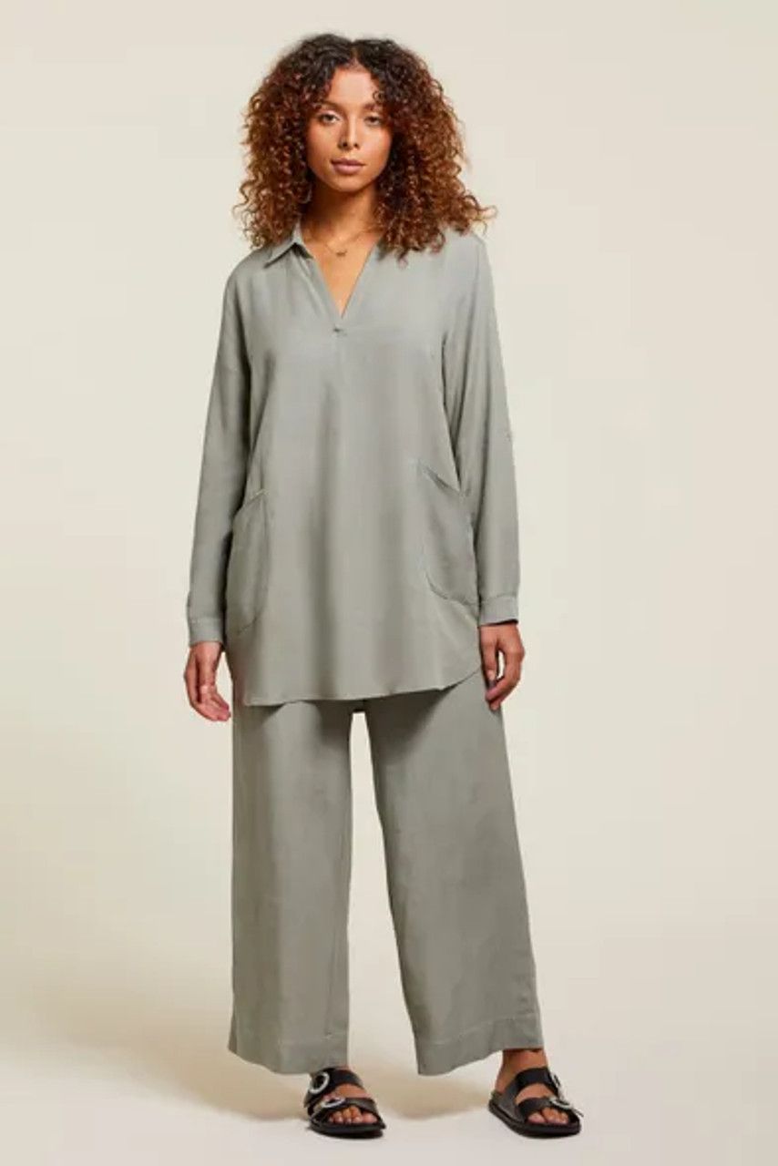 Tribal 1290O-4525-2399 Women's Long Sleeve Tunic w/ Pockets – Bay Leaf