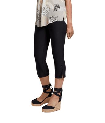 Tribal 1265O-2485-0002 Women's Flatten It Pull On Capri Pants/ BLACK