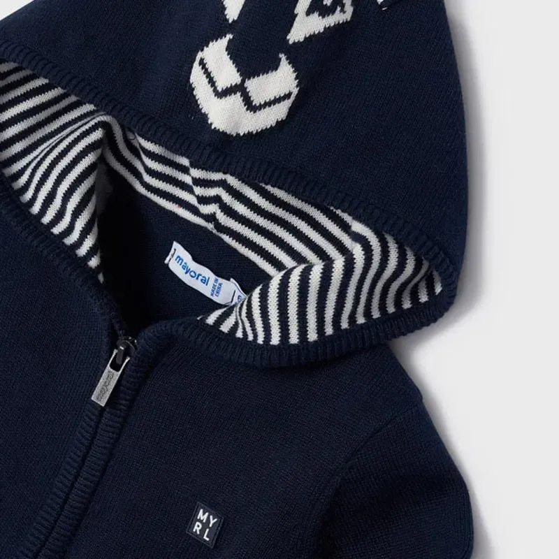 Mayoral 1356, Boys Navy Blue Zip-Up Coat