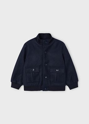 Mayoral 4463 Boy's Long Sleeve Cloth Coat – Marino