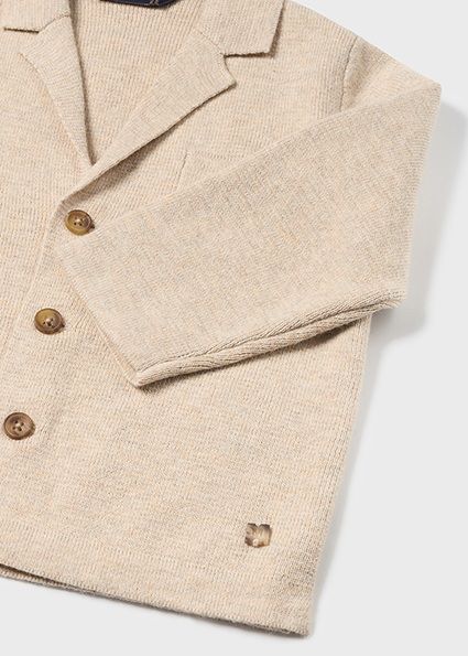 Mayoral 2464 Baby Boy's Long Sleeve Knit Jacket – Beige Vig
