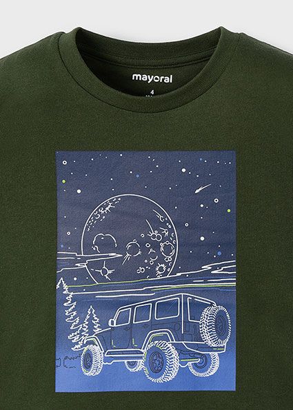 Mayoral 4057 Boy's LS Jeep Glow in the Dark T-Shirt/ BLUE BLACK