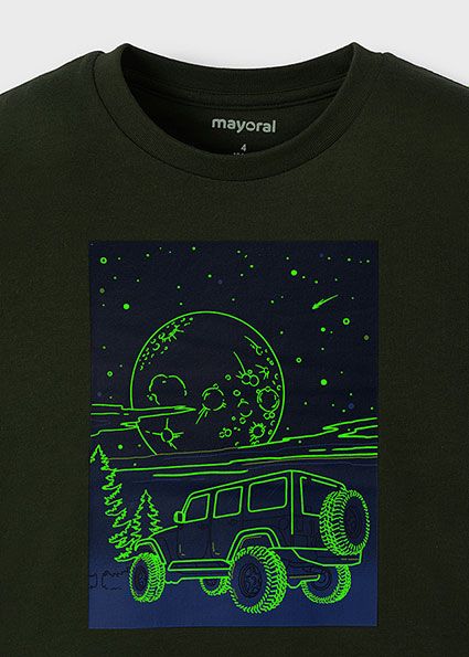 Mayoral 4057 Boy's Long Sleeve Jeep Glow in the Dark T-Shirt – Blue Black