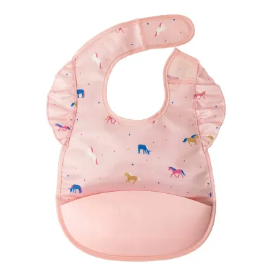 Tiny Twinkle TT013 Baby Girl's Mess- Proof Apron Bib – Unicorn 6-24m