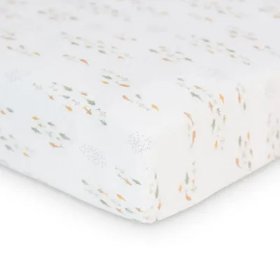 Lulujo LJ710 Baby Boy's Muslin Crib Sheet 52"x28"/ FISH