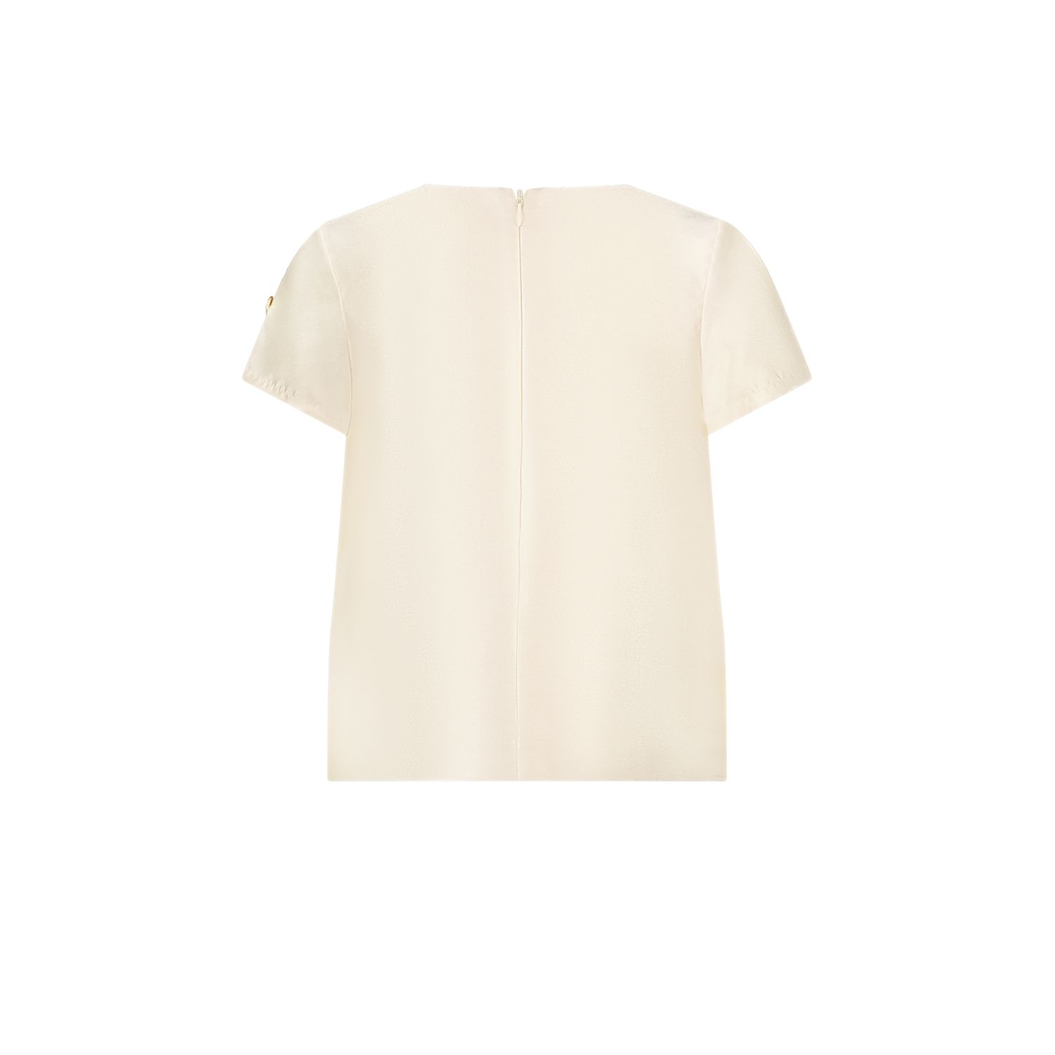 Le Chic C312-5105-008 Girl's Short Sleeve East Crêpe Big Bow Blouse & Darling Crêpe Shorts Set 2PC – Pearled Ivory