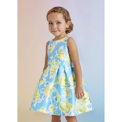 Abel& Lula 5058 Girl's Stamp Mikado Dress