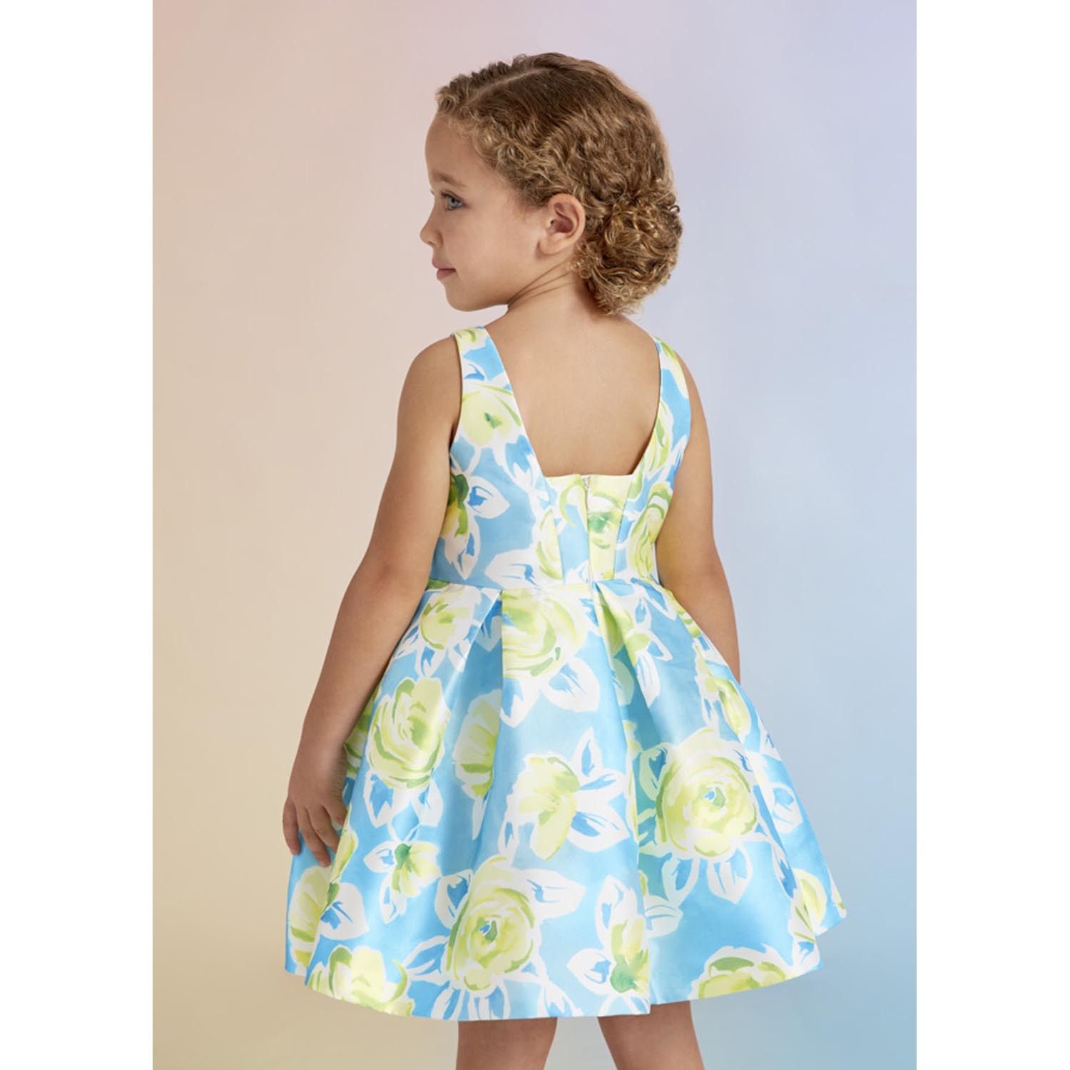 Abel& Lula 5058 Girl's Stamp Mikado Dress