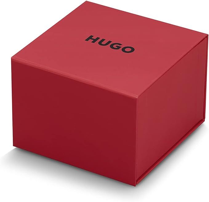 HUGO 1530371 Men's #Fast For Him Quartz Navy Leather Band Watch