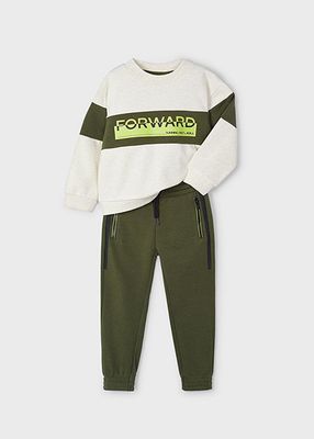 Mayoral 4885 Boy's Long Sleeve "Forward" Sweater & Jogger Set 2PC – Musgo