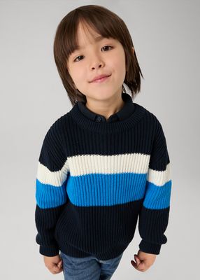 Mayoral 4335 Boy's LS Knit Sweater/ CERULEO