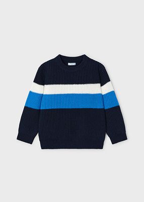 Mayoral 4335 Boy's LS Knit Sweater/ CERULEO