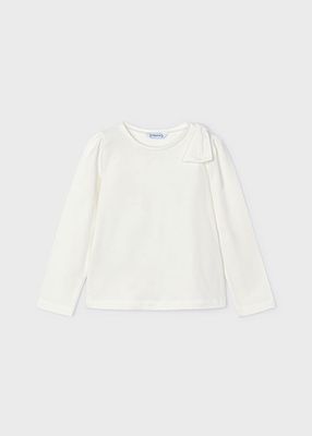 Mayoral 4064 Girl's LS Dot & Bow T-Shirt/ CRUDO