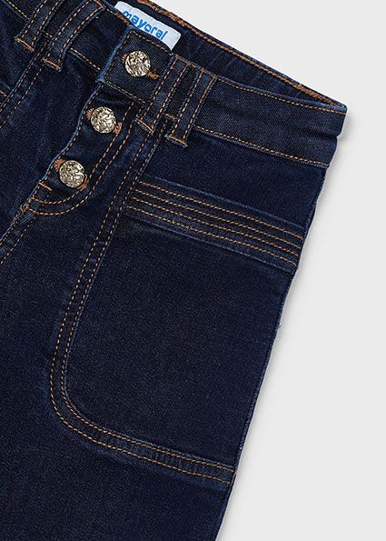 Mayoral 4547 Girl's Wide Leg Jeans – Oscuro