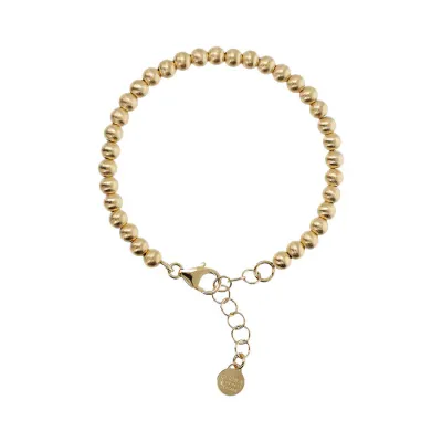 Etrusca WSET00759.YG 18KT Gold-Plated 5mm Bead Bracelet