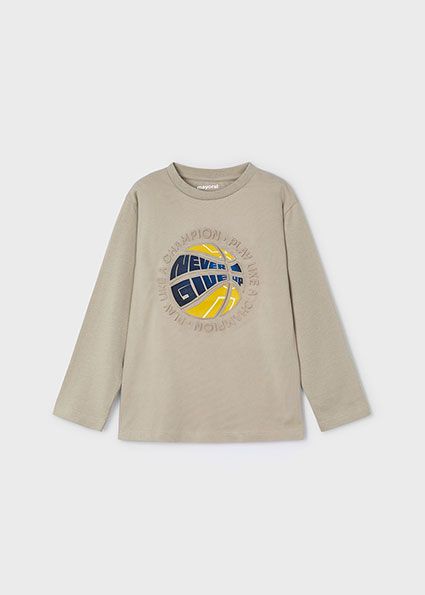 Mayoral 4050 Boy's Long Sleeve "Never Give Up" T-Shirt – Albero
