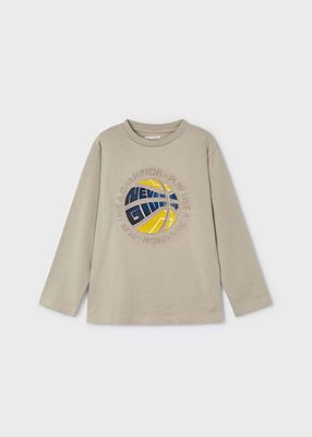 Mayoral 4050 Boy's LS "Never Give Up" T-Shirt/ ALBERO