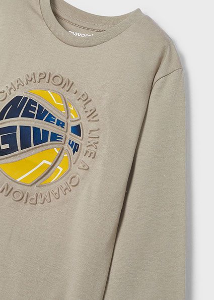 Mayoral 4050 Boy's Long Sleeve "Never Give Up" T-Shirt – Albero
