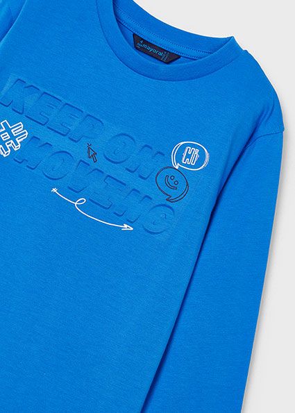 Mayoral 4060 Boy's Long Sleeve "Keep On Moving" T-Shirt – Ceruleo