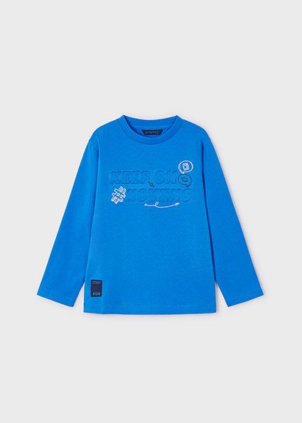 Mayoral 4060 Boy's Long Sleeve "Keep On Moving" T-Shirt – Ceruleo