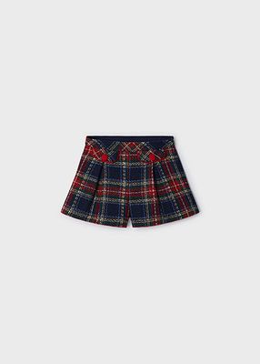 Mayoral 4217 Girl's Plaid Wool Shorts – Marino- Gui