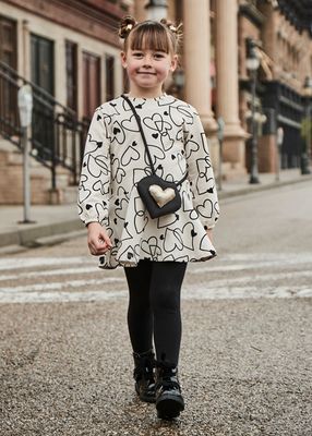Mayoral 4931 Girl's Long Sleeve Heart Dress & Purse Set 2PC – Garbanzo