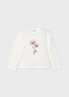 Mayoral 4066 Girl's LS "Re-born" T-Shirt/ CRD- ROSADO