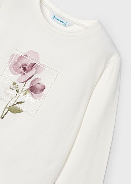 Mayoral 4066 Girl's Long Sleeve "Re-born" T-Shirt – Crd- Rosado