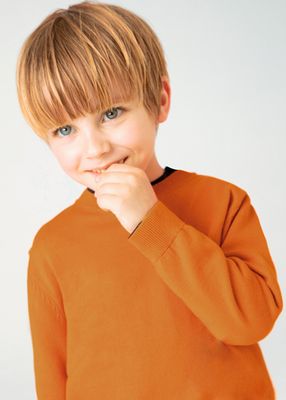 Mayoral 323 Boy's Long Sleeve CN Basic Cotton Knit Sweater – Carrot