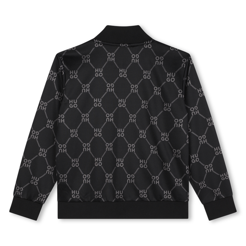 Hugo G00172 Boy's Cardigan w/ Logo All Over/