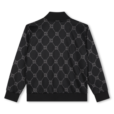Hugo G00172 Boy's Cardigan w/ Logo All Over/