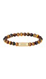 BOSS 1580661M Men's Tiger Eye w/ Lyg Closure Bracelet