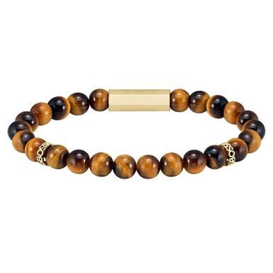 BOSS 1580661M Men's Tiger Eye w/ Lyg Closure Bracelet