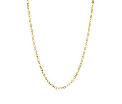 Italgem SPN3-GO-18 Women's Gold-IP S.Steel Rec-Box 2MM Link 18" Chain