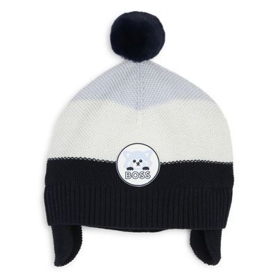 BOSS J51540 Baby Boy's Knit Beanie Hat/ BLUE