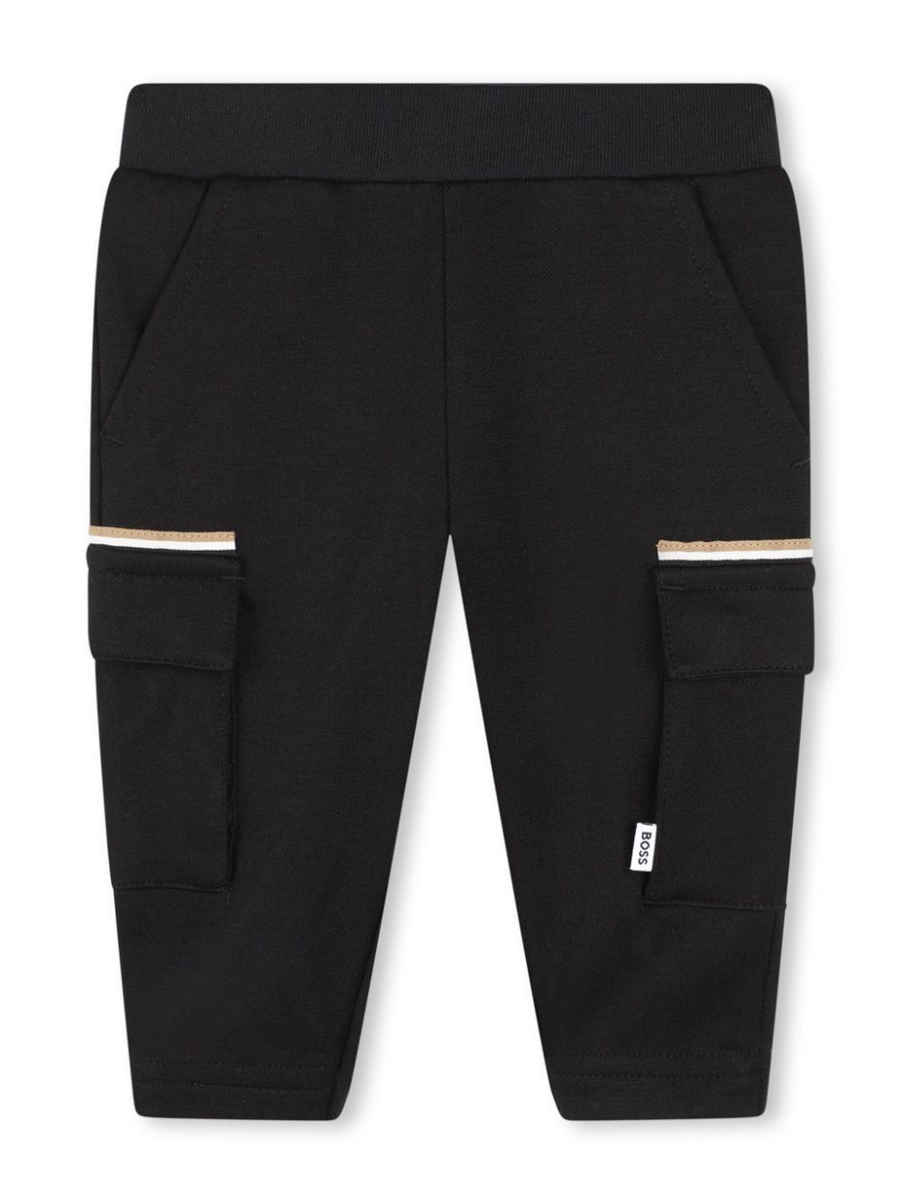 BOSS J51288/J51275 Boy's Long Sleeve Colorblock Sweater & Cargo Pants Set 2PC – Brown- Black