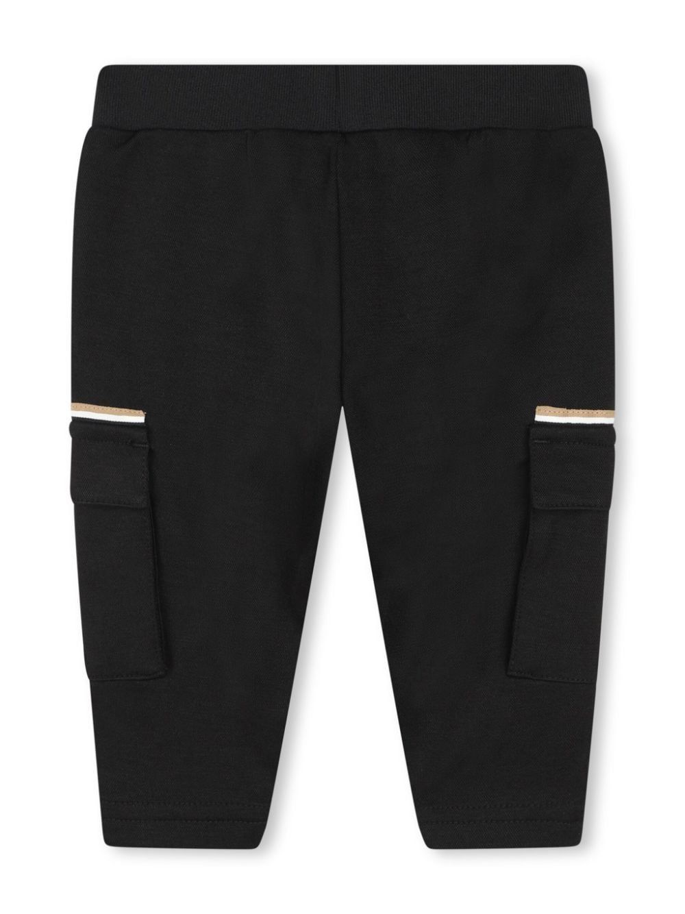 BOSS J51288/J51275 Boy's Long Sleeve Colorblock Sweater & Cargo Pants Set 2PC – Brown- Black