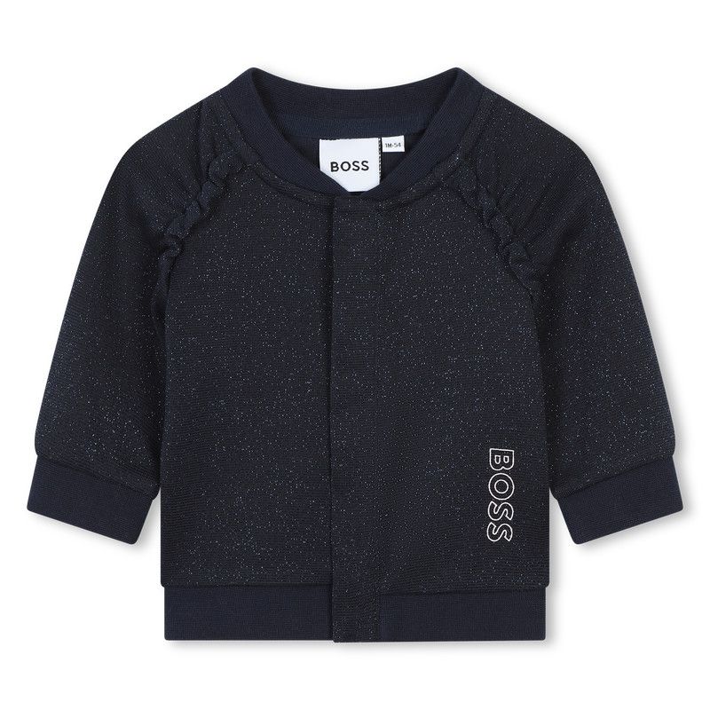 BOSS J51090 Baby Girl's Long Sleeve T-Shirt & Tracksuit Set 3PC – Navy