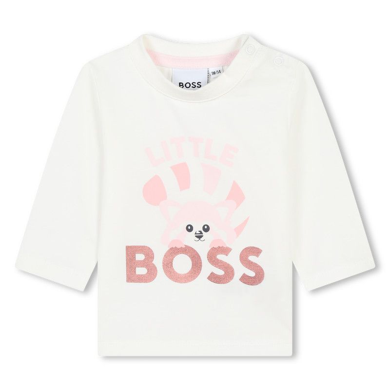 BOSS J51090 Girl's Long Sleeve T-Shirt & Tracksuit Set 3PC – Navy
